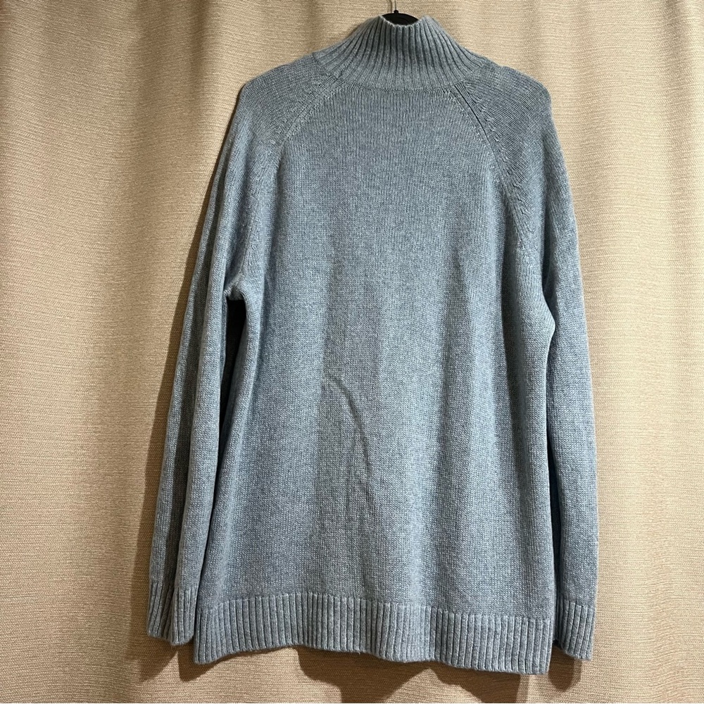 Garnet Hill 100% Cashmere Cable Knit Mock Neck Sweater - XL - Picture 2 of 9